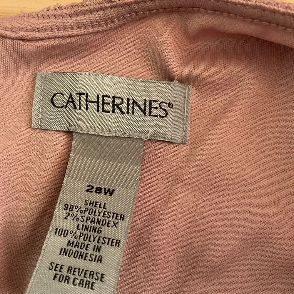 Catherine’s 2 Piece Dress Sparkly Dusty Rose Size 28W Plus Size - Picture 5 of 6